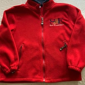 Fleece red jacket. Boys small